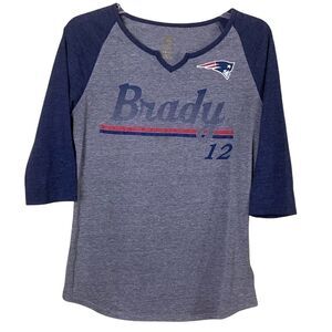NFL New England Patriots Brady 12 Juniors T-Shirt Size Large